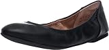 Amazon Essentials Women's Belice Ballet Flat, Black Faux Leather, 11.5 Wide