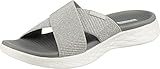 Skechers womens On-the-go 600 - 16259 Slide Sandal, Silver, 8 US