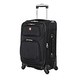 SwissGear Sion Softside Expandable Luggage, Black, Carry-On 21-Inch