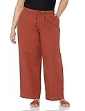 Amazon Essentials Women's Linen Blend Drawstring Relaxed Fit Wide Leg Pant (Available in Plus Size),...