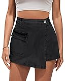 luvamia Skirt with Shorts Underneath Skorts Skirts for Women Casual Black Jean Skirt Women’S...