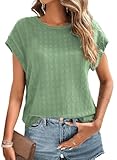 Dokotoo Womens Summer Tops Casual T Shirts for Women Fashion Short Cap Sleeve Crewneck Tees Blouses...