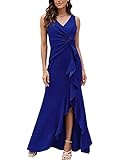 FQA Formal Evening Dresses for Women Elegant Dresses for Women Evening Party Floor Length Royal Blue...