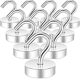 Neosmuk Magnetic Hooks,40lb Heavy Duty Earth Magnets with Hook for Refrigerator, Extra Strong Cruise...