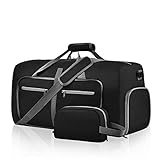 Felipe Varela 65L Duffle Bag with Shoes Compartment and Adjustable Strap,Foldable Travel Duffel Bags...
