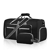 Felipe Varela 65L Duffle Bag with Shoes Compartment and Adjustable Strap,Foldable Travel Duffel Bags...