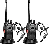 Arcshell Rechargeable Long Range Two-way Radios with Earpiece 2 Pack Arcshell AR-5 Walkie Talkies...