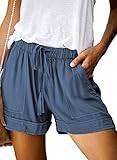 Dokotoo Womens 2023 Fashion Comfy Holiday Beach Drawstring Casual Summer Elastic Mid Waist Shorts...