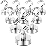 MIKEDE Magnetic Hooks Heavy Duty, 40 Lbs Magnet with Hooks for Cruise Cabins, Strong Magnets...
