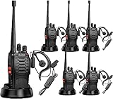 Arcshell Rechargeable Long Range Two-way Radios with Earpiece 6 Pack Arcshell AR-5 Walkie Talkies...