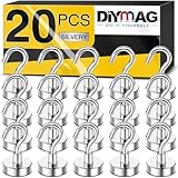 DIYMAG Magnetic Hooks, 30lbs+ Heavy Duty Magnetic Hooks Cruise for Hanging, Super Strong Magnet...