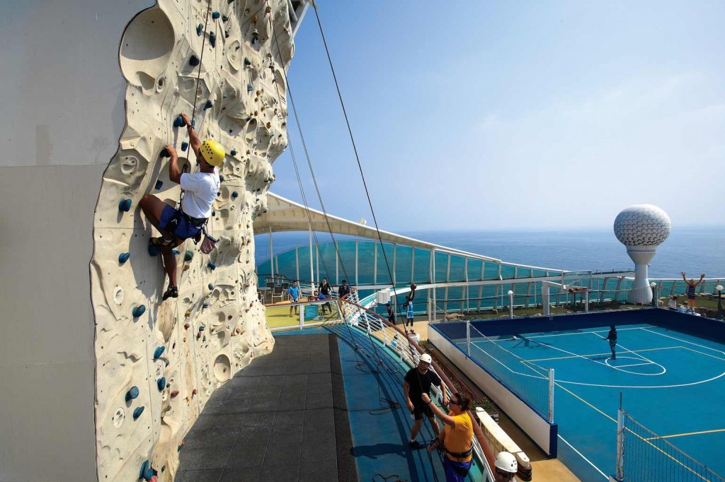 Voyager of the Seas rock climbing