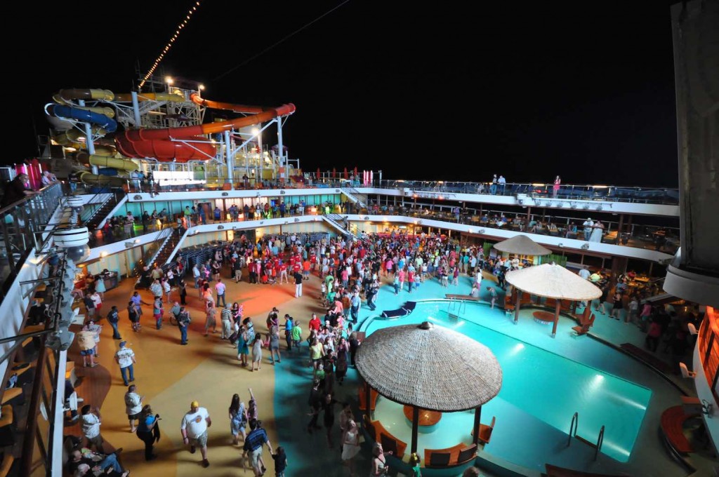 Carnival Magic night pool