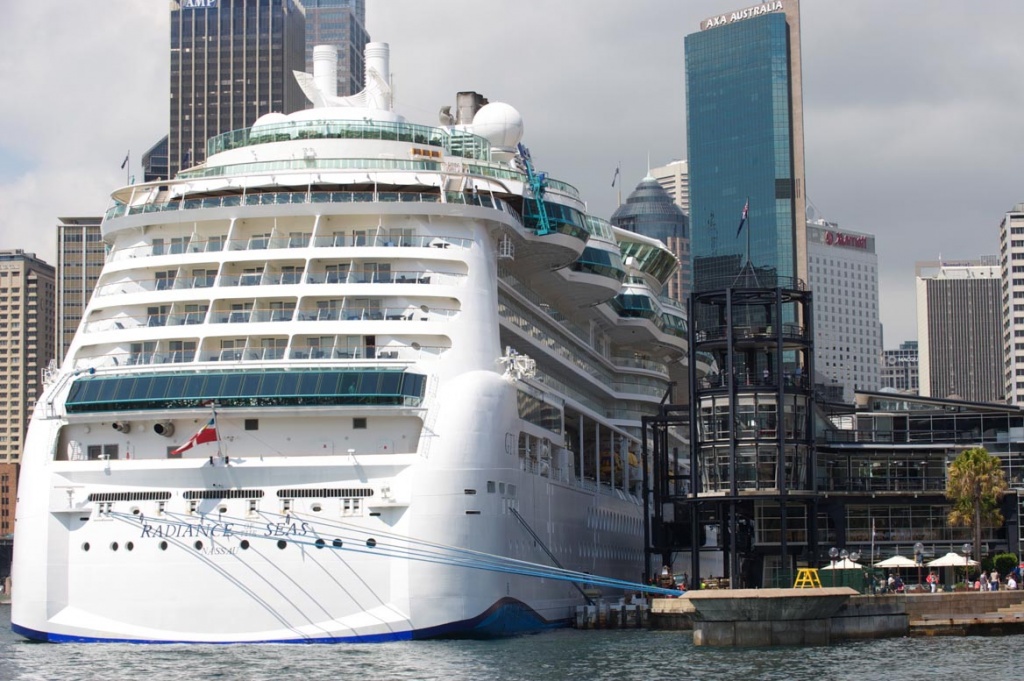 Radiance of the Seas docked at Sydney Harbour