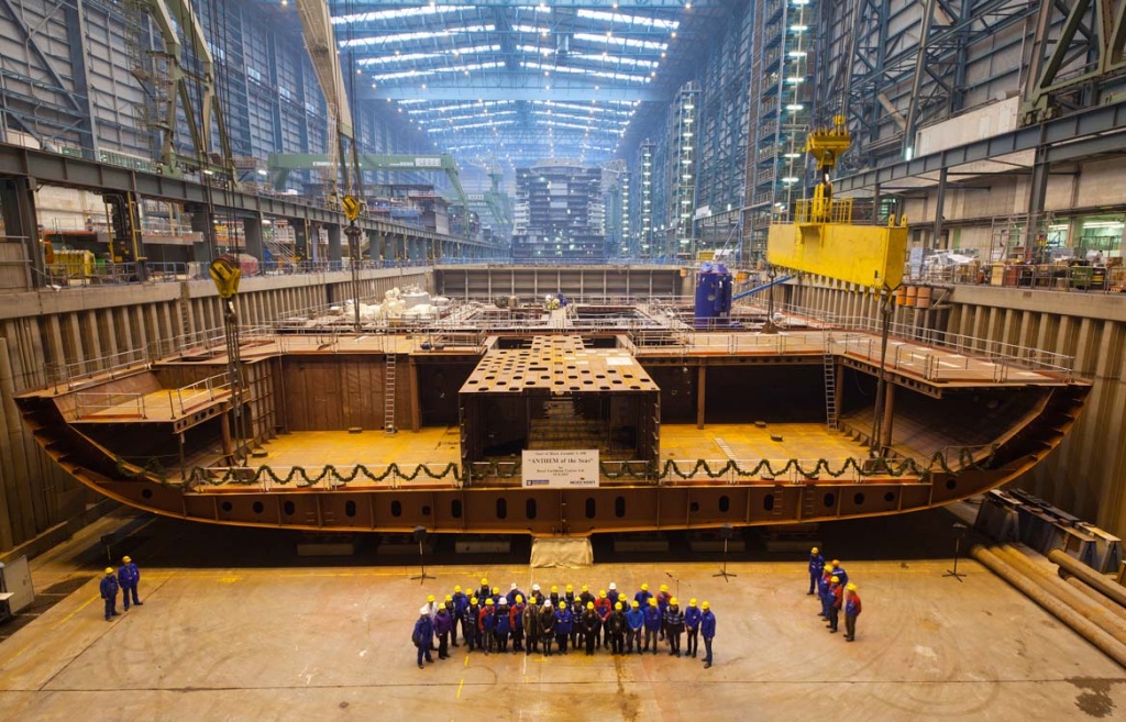 Meyer Werft Anthem of the Seas keel