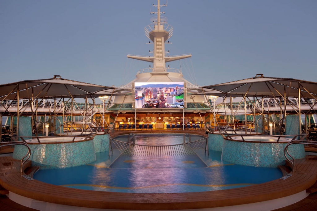 Rhapsody of the Seas outdoor movie screen