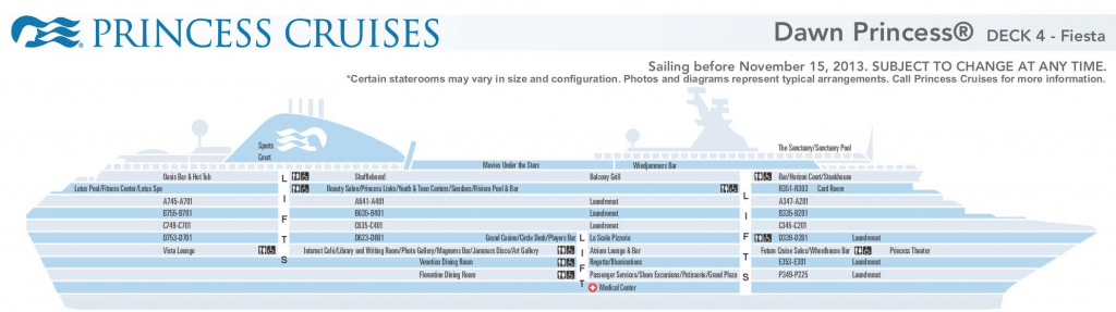 Dawn Princess deck plan thumbnail