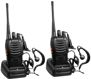 Arcshell Rechargeable Long Range Two-Way Radios with Earpiece 2 Pack
