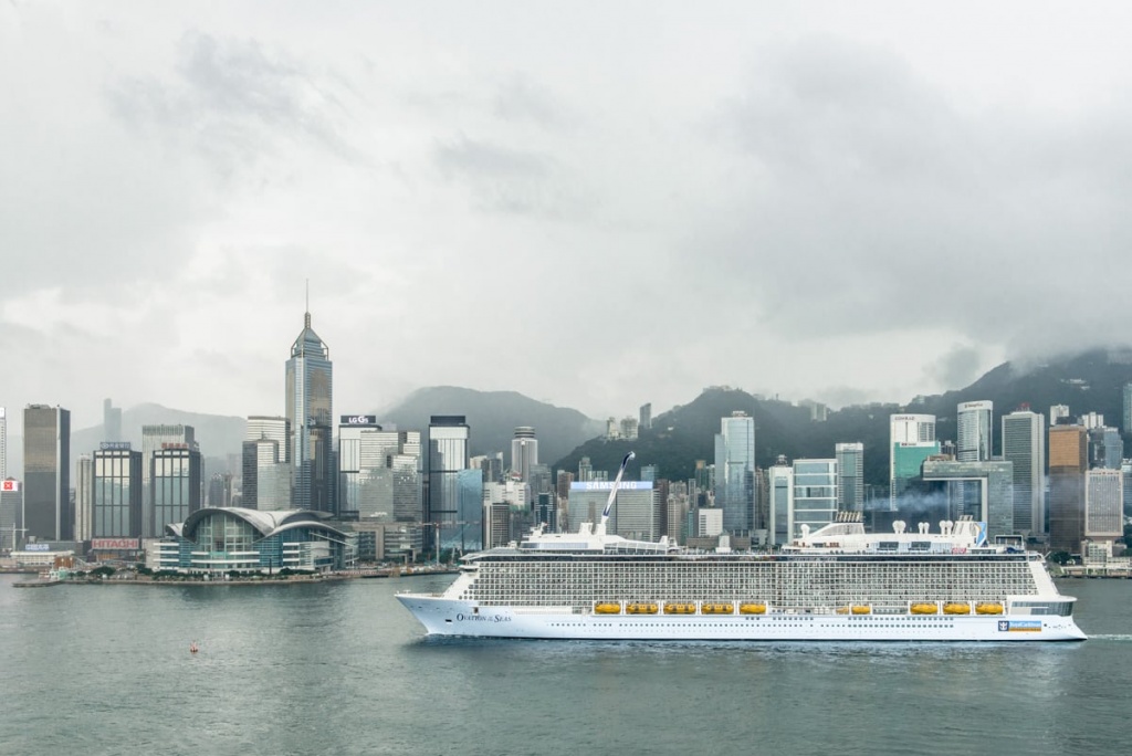 Ovation of the Seas arrives into Hong Kong